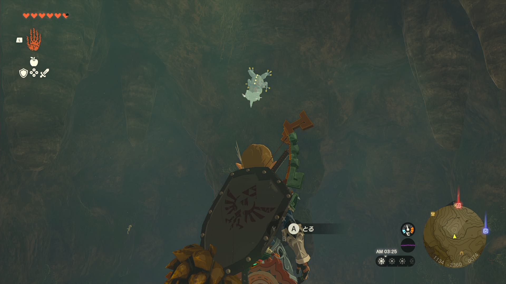 ビトゥオ谷の洞窟のマップ