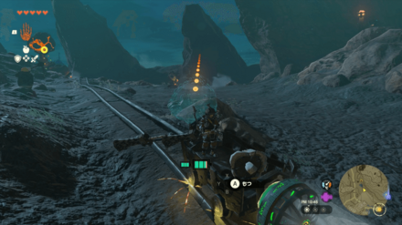 帰りはトロッコに乗って返ると楽チン