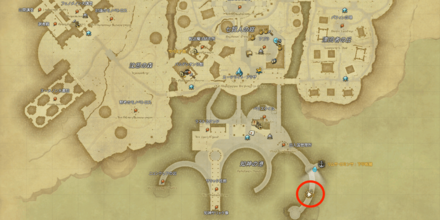 オールド・シャーレアンの知神の港にいる陽気な船頭