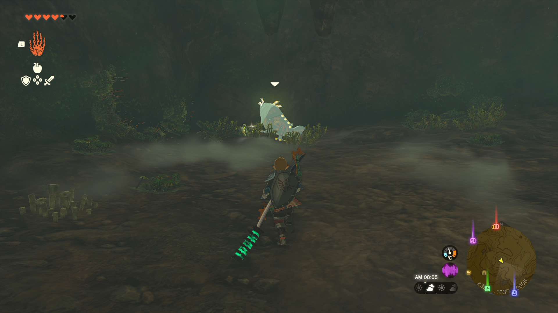 ハテノ砦の洞窟のマップ