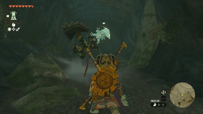 ゾラ台地麓の洞窟のマップ