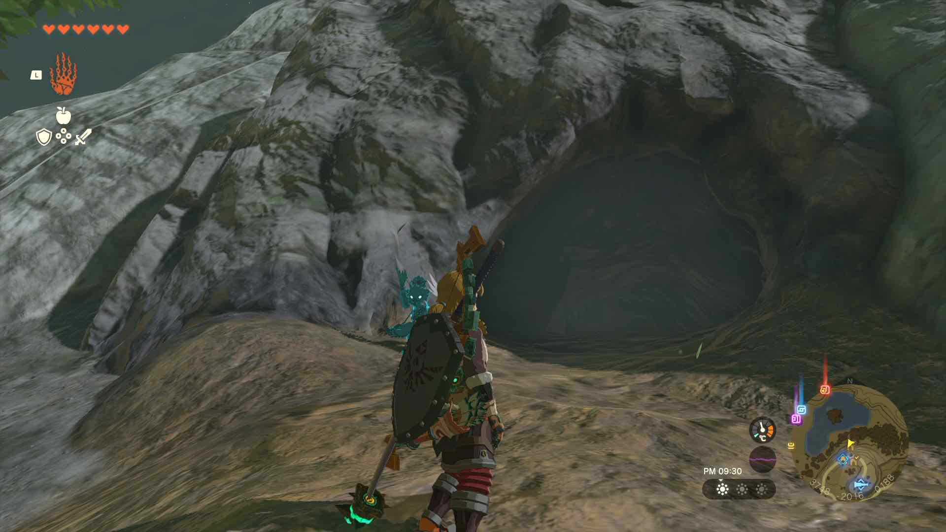 エキスパの森の洞窟入り口