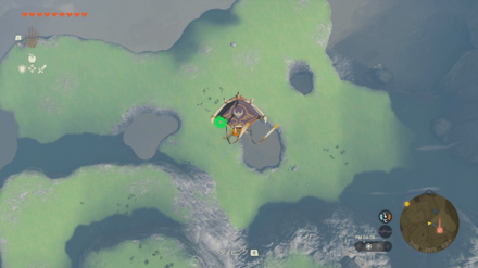 大きな穴がいくつも空いた草原エリアを目指す