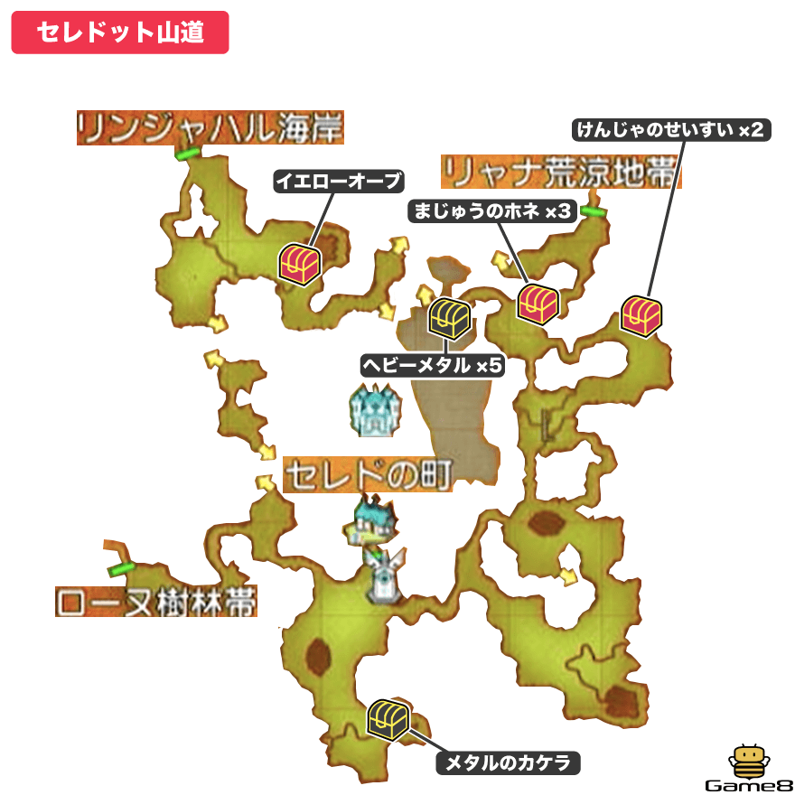 セレドット山道全体マップ