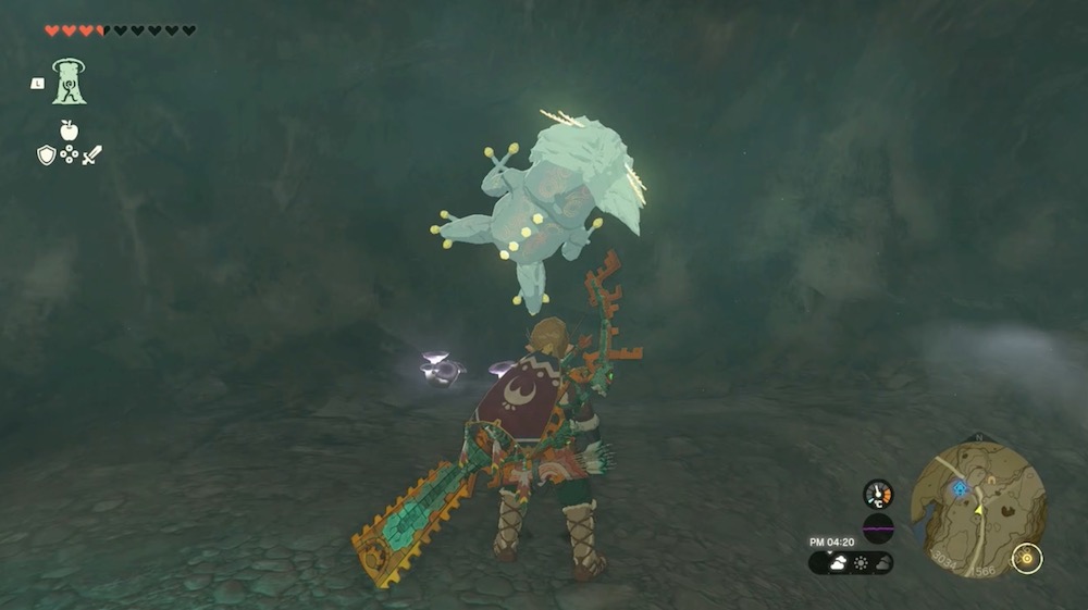 アカリダケの洞窟のマップ