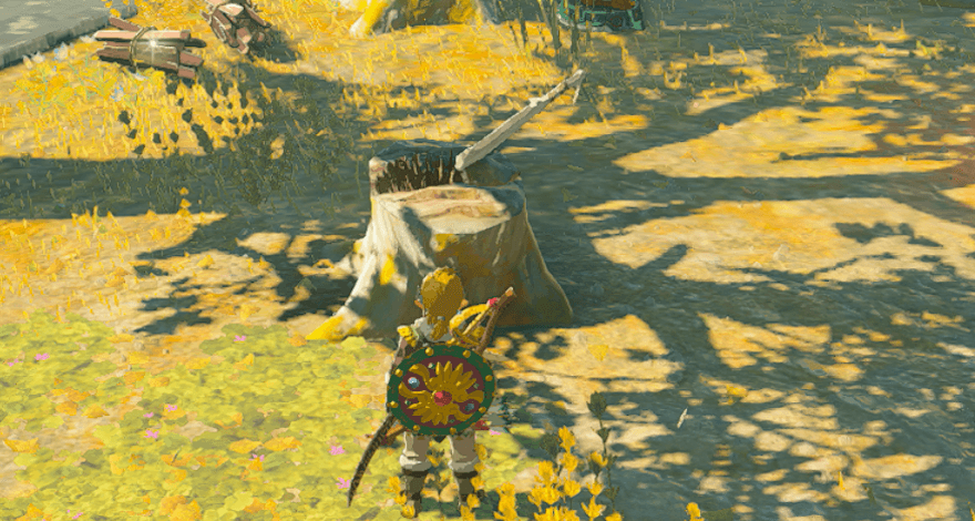 マップ上に落ちている斧を拾う