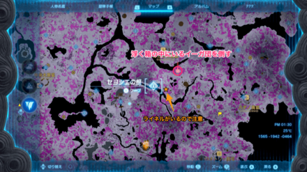 撒き罠の詳細マップ