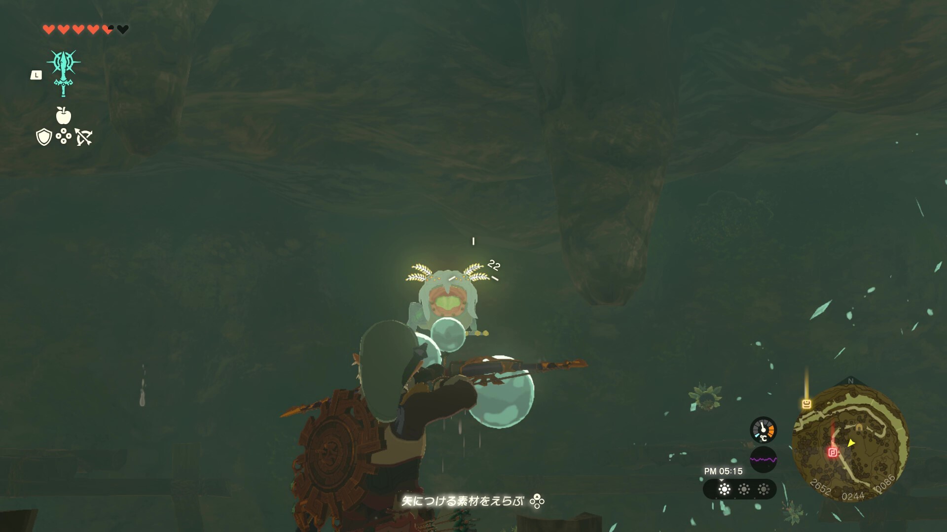 タバール森林の洞窟のマップ