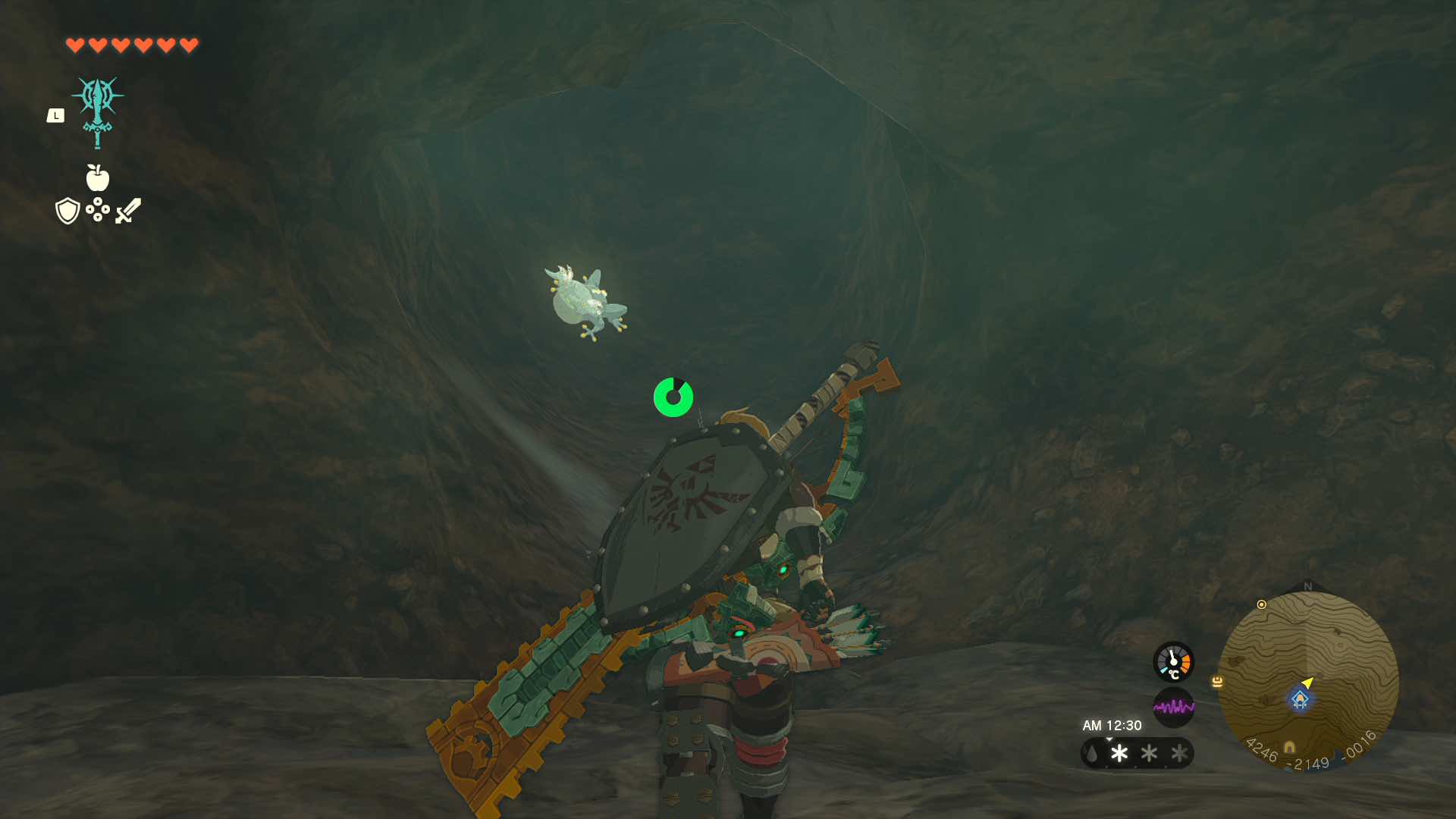 オクト湾ほとりの洞窟のマップ