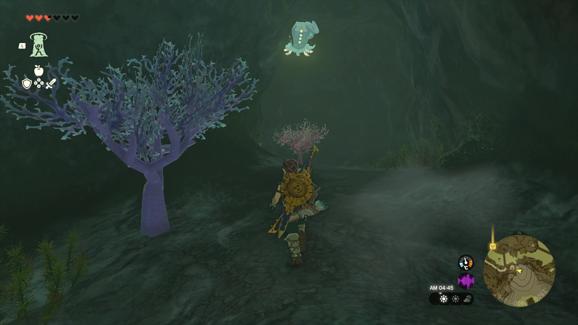 オーレン橋たもとの洞窟のマップ