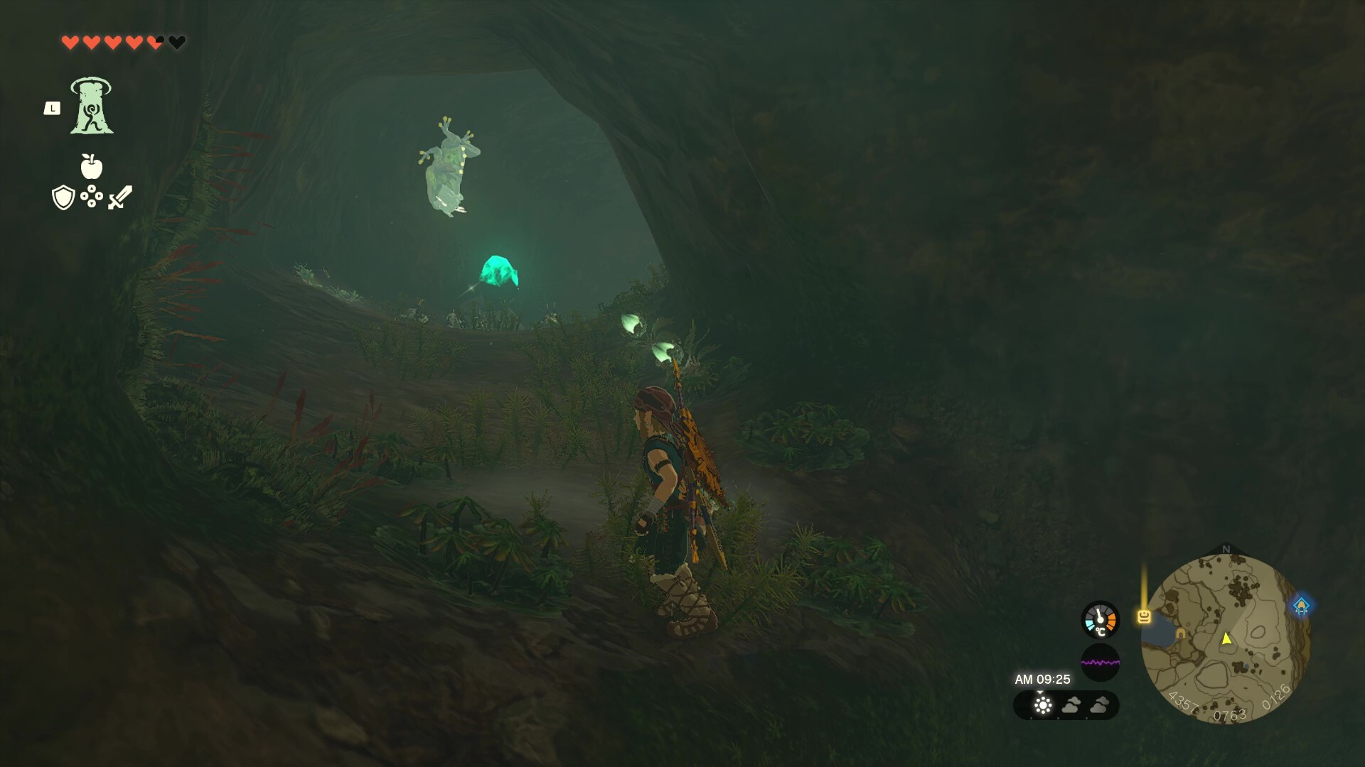 ウルラ峡谷東の洞窟のマップ