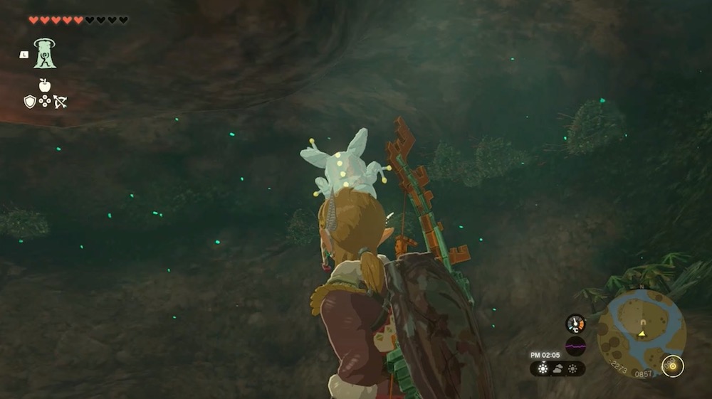 雷の台地の洞窟のマップ