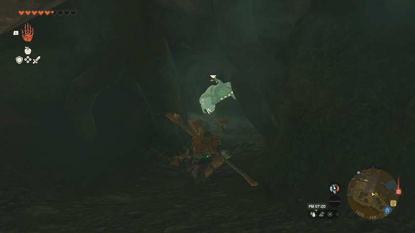 ウボッツ台地の洞窟のマップ