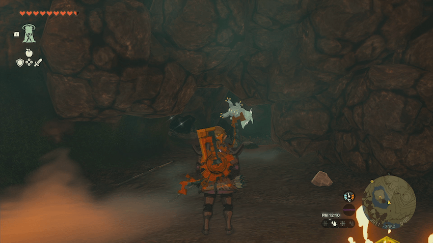 コーラル湖ほとりの洞窟のマップ