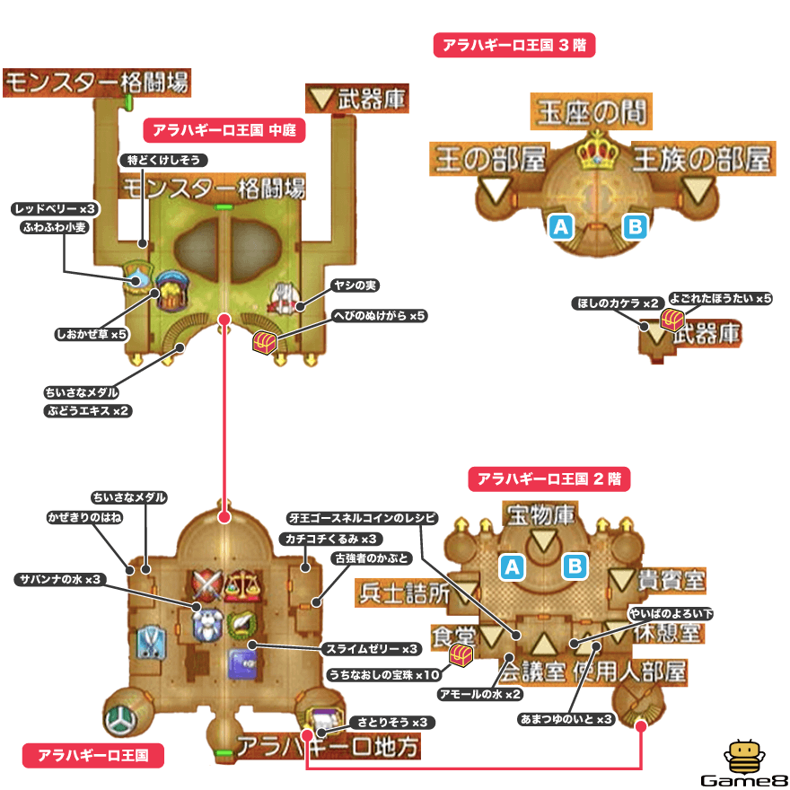 アラハギーロ王国全体マップ