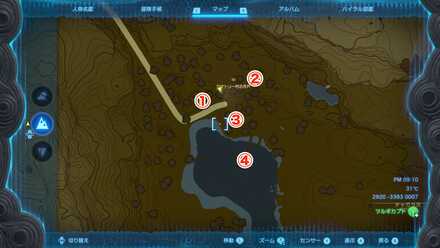 ウオトリー村のマップ