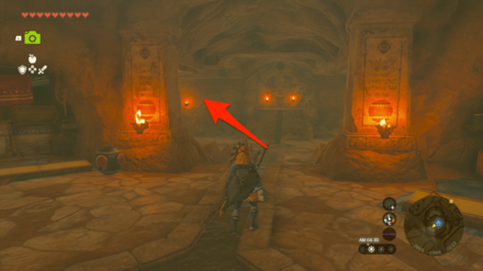 ロテインのいる場所から南西の訓練場を左に曲がる