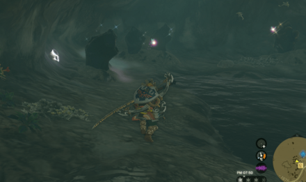 しゃがんだ状態で近づいてAボタン