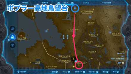 樹海スグラントの遺跡窟のマップ画像