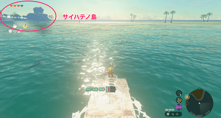 ボートサイハテノ島に向かう