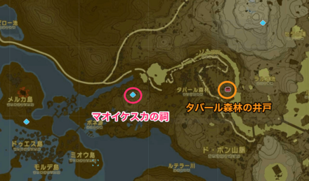 マオイケスカの祠周辺井戸