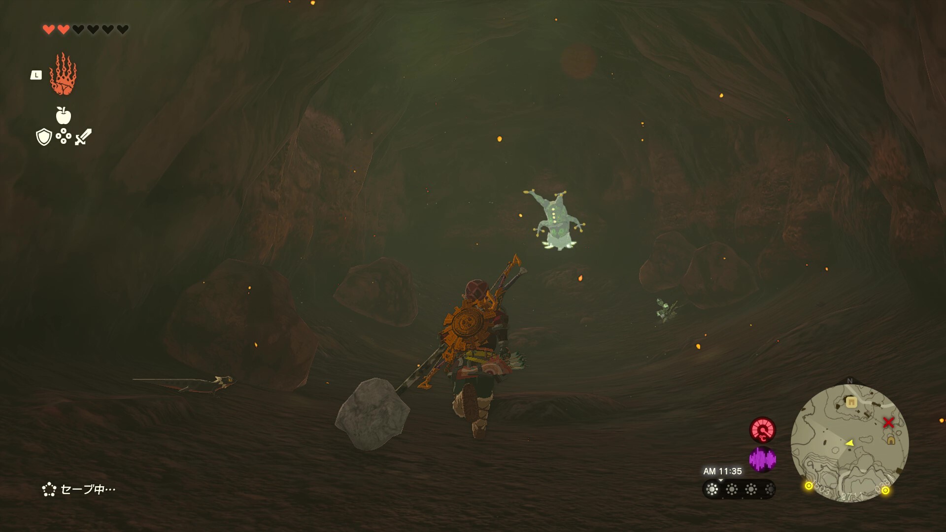 ユン組本部南の洞窟のマップ