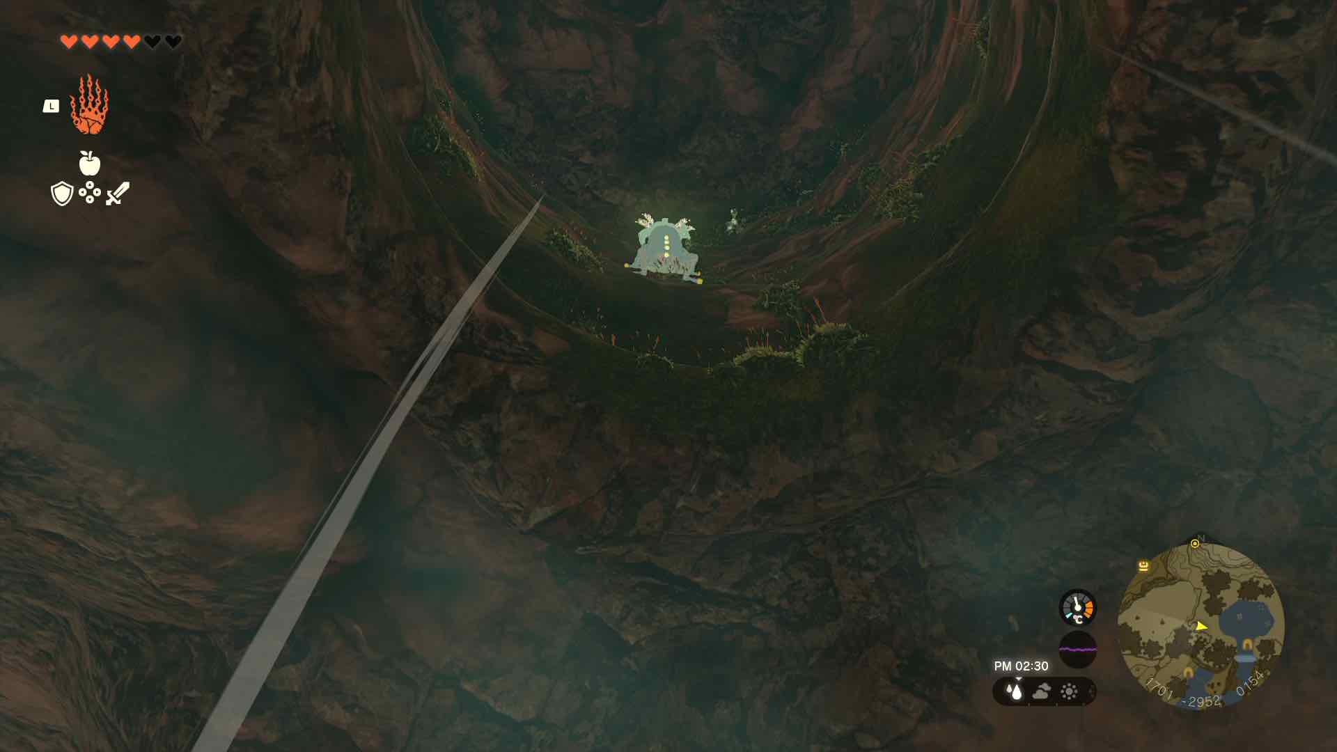 ルーテス湖の洞窟のマップ