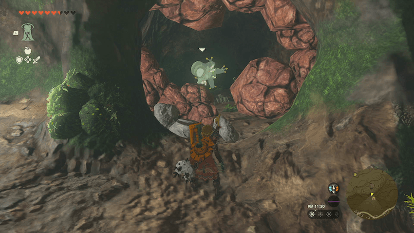 ウオ谷の洞窟のマップ