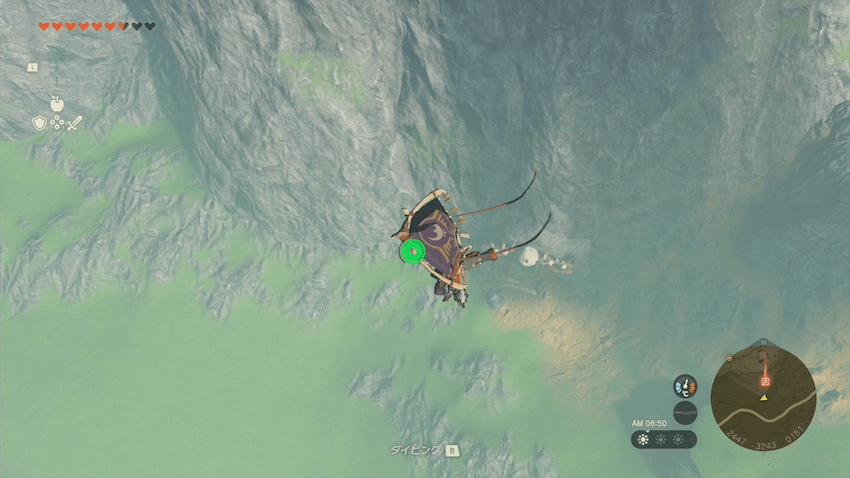 手前側の壁に入り口がある