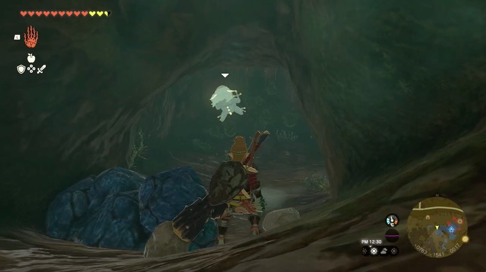 始まりの台地麓の洞窟のマップ