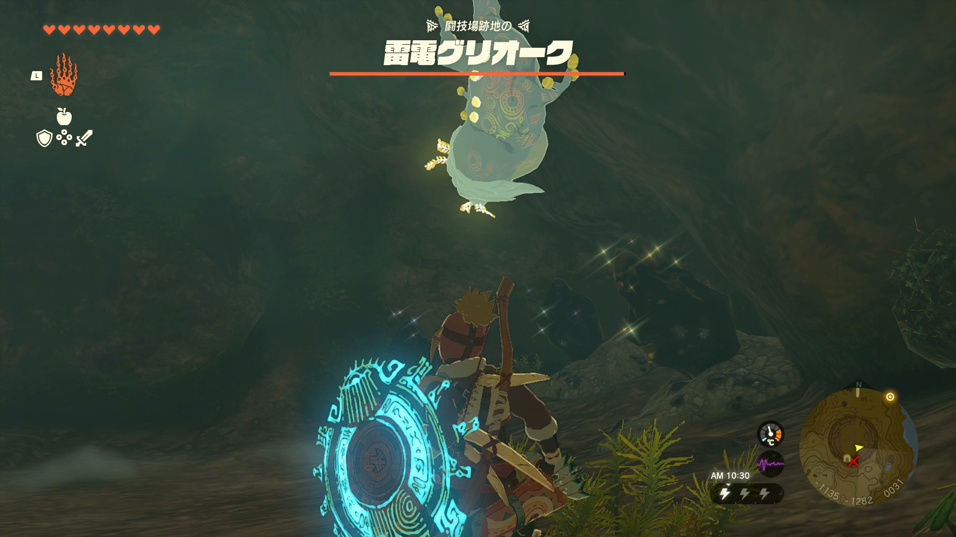 闘技場跡地の洞窟のマップ