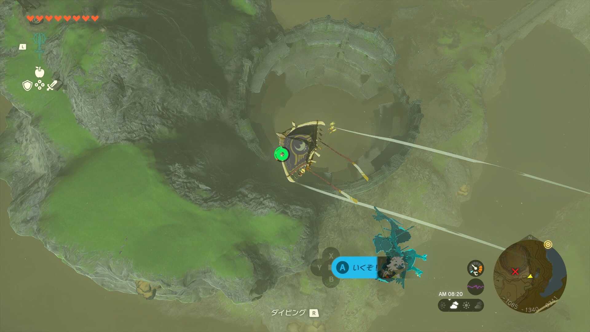 闘技場跡地の洞窟行き方①