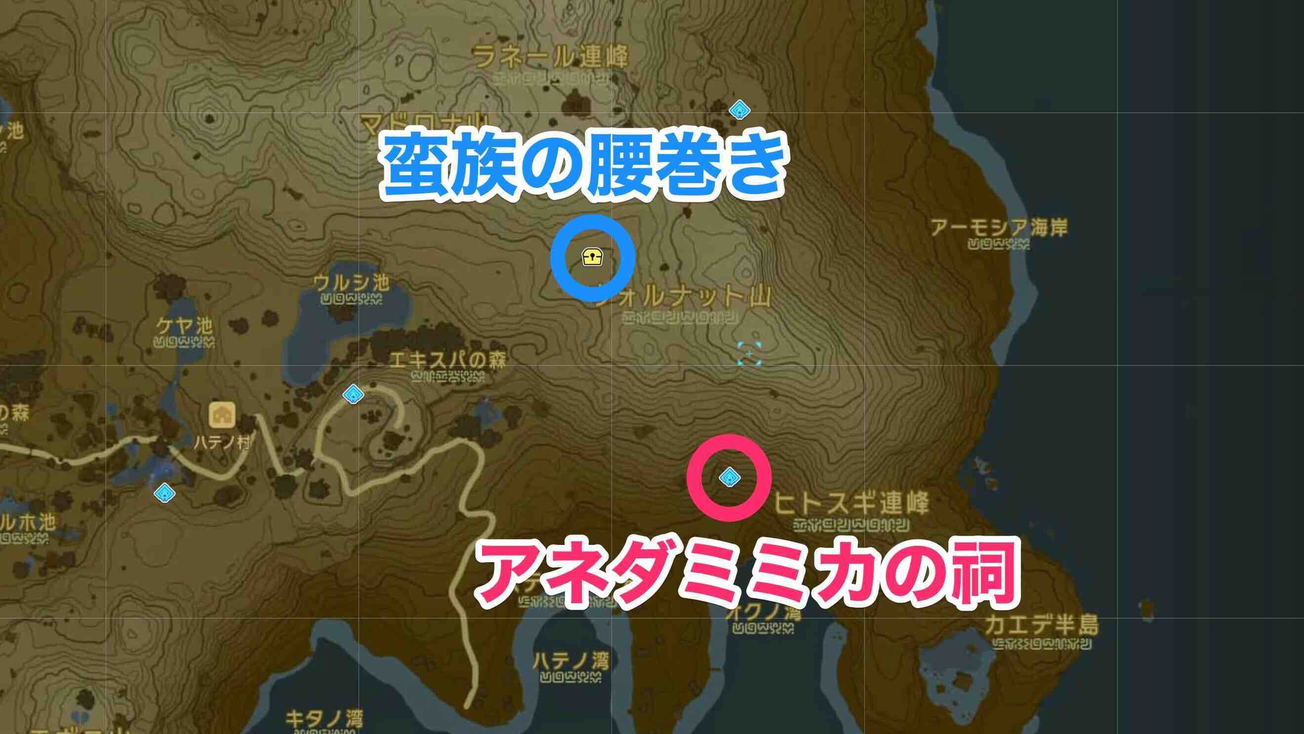 アネダミミカの祠周辺の防具