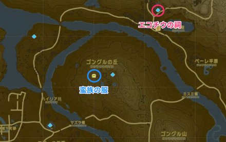 エコチウの祠周辺防具