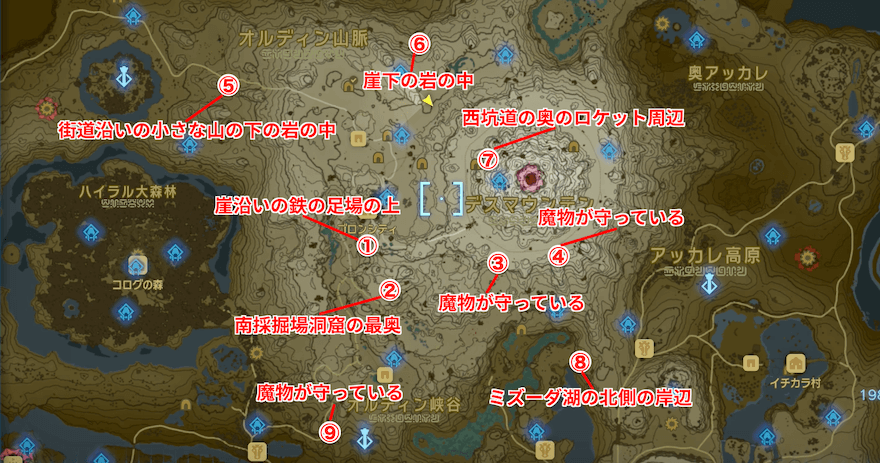 石打ちの宝箱一覧