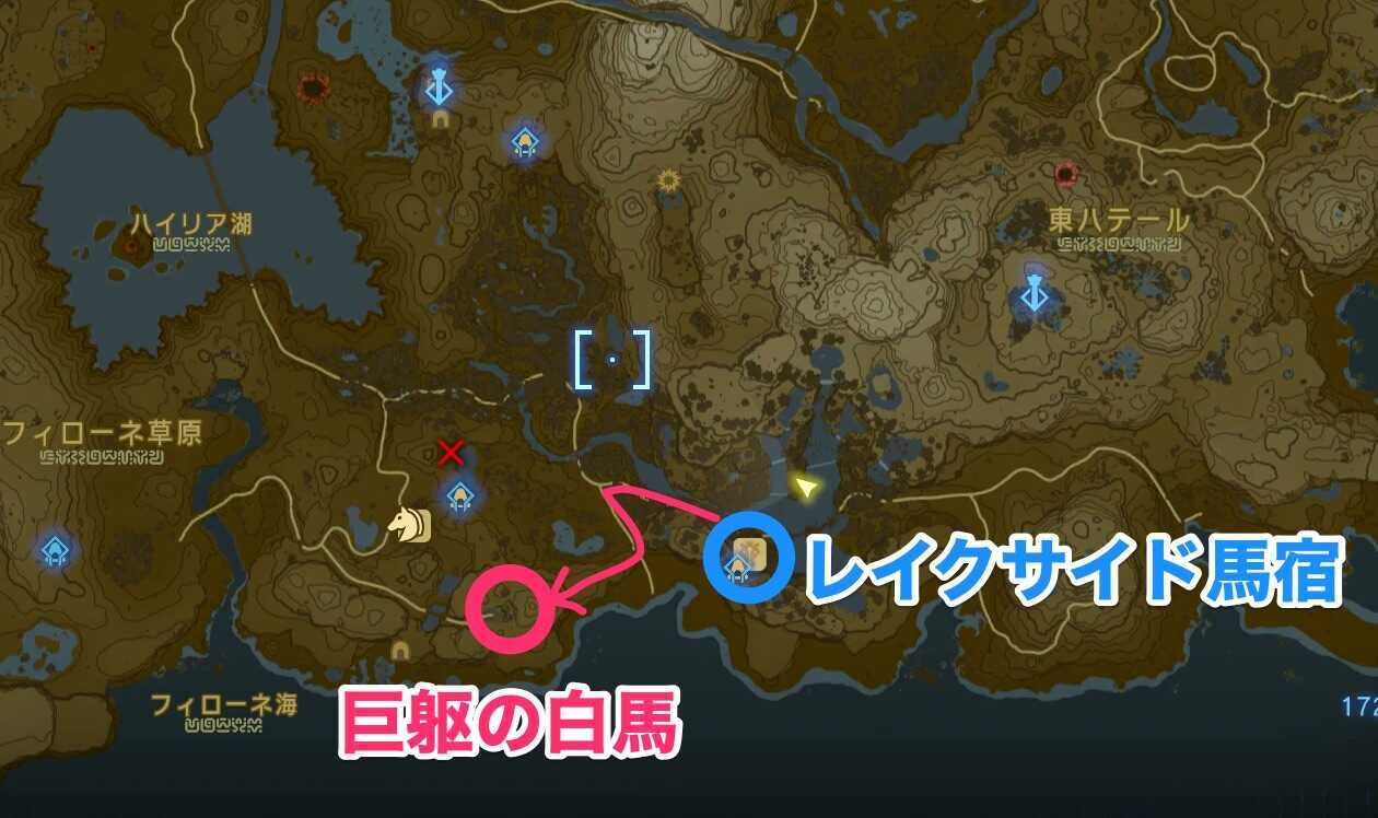 巨躯の白馬レイクサイド馬宿