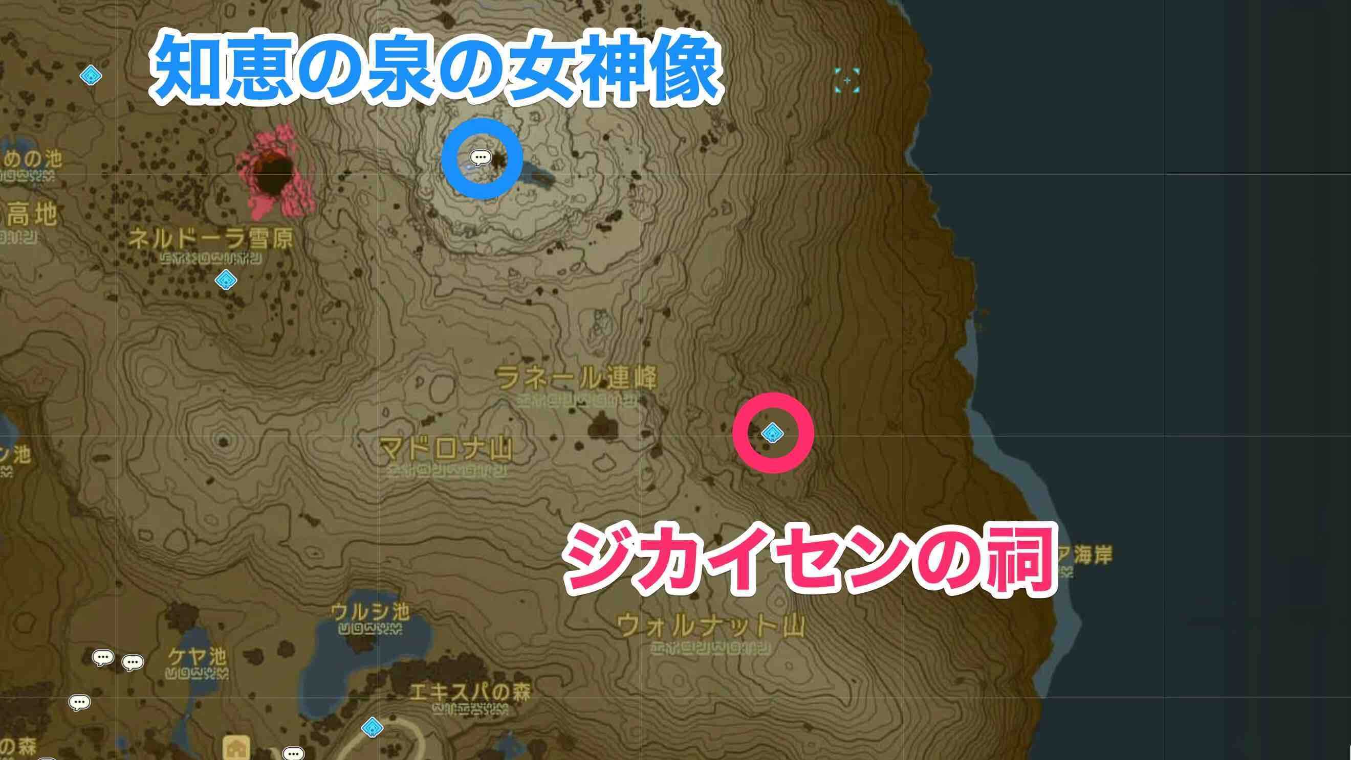 ジカイセンの祠周辺のミニチャレンジ