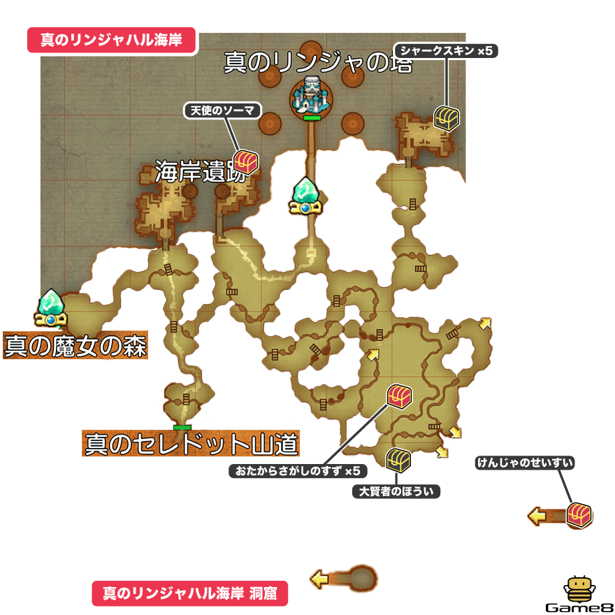 真リンジャハル海岸全体マップ