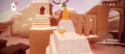 城壁を上に登っていく