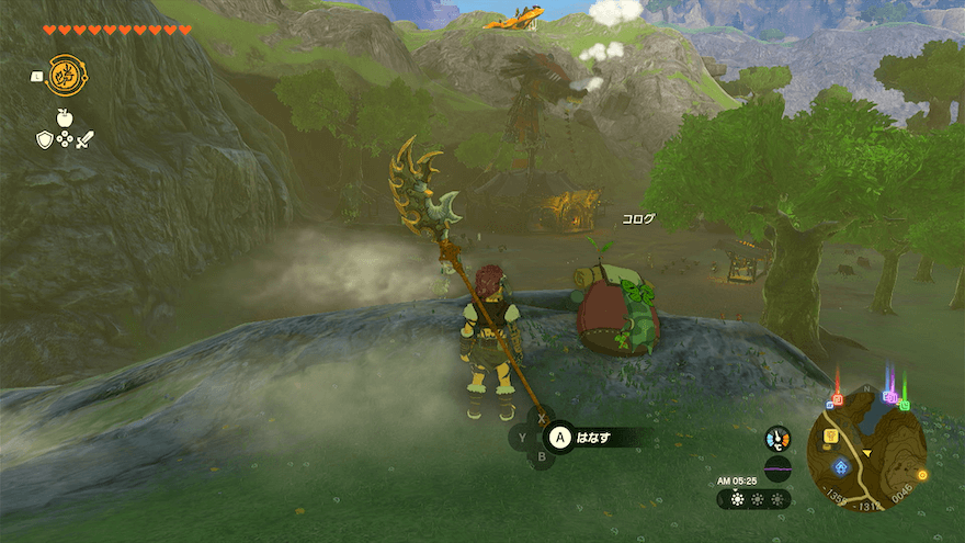 南東の崖のコログ