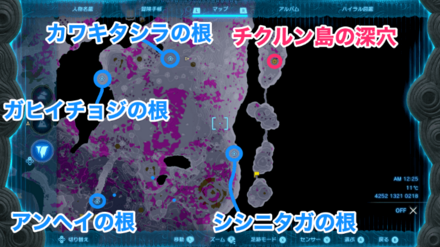 チクルン島の深穴地底の周辺情報