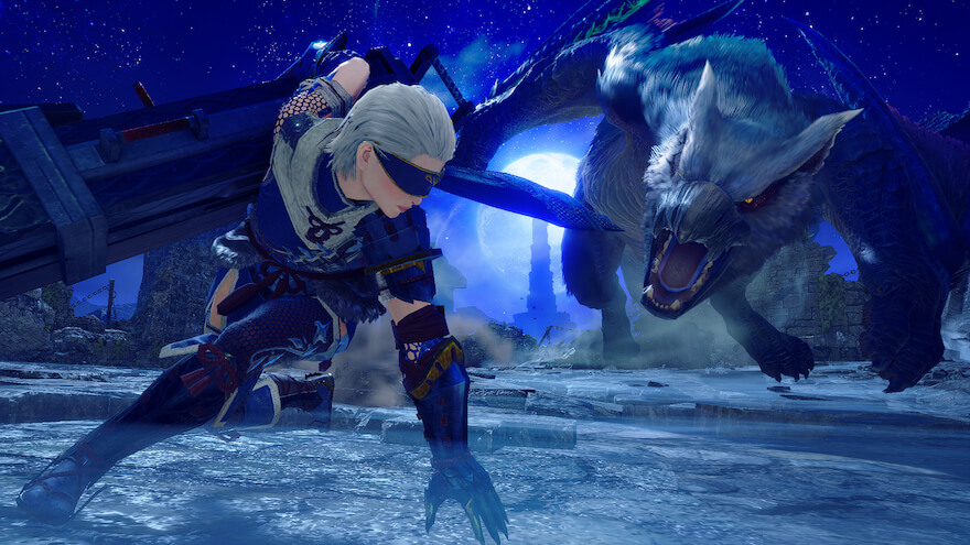 夜の闇を切り裂くが如く