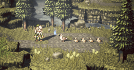 支炎獣クエスト 「道行くカルガモ親子」