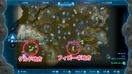 エレキチュチュの出現場所