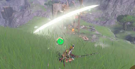 前方に真空波を飛ばす