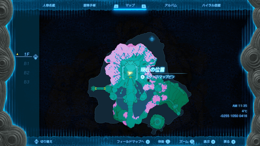 王家の弓のマップ画像