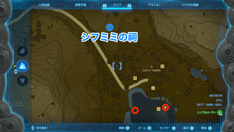 ラベラ湿地帯鳥望台付近の拡大マップ