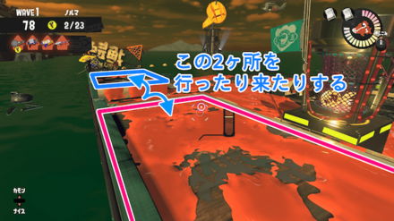 行ったり来たりして時間を稼ぐ