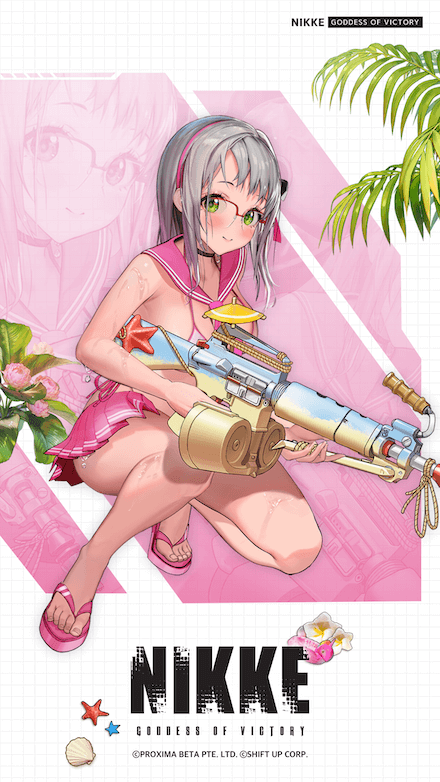 水着ネオンのイラスト