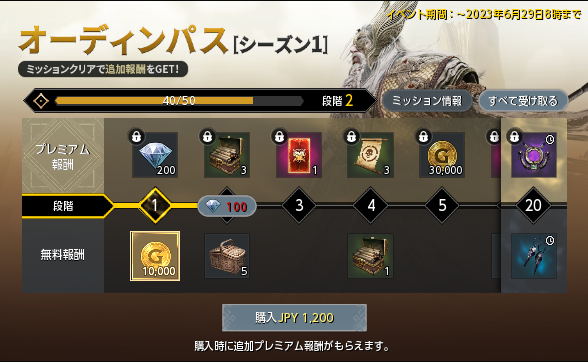 オーディン課金のオーディンパス